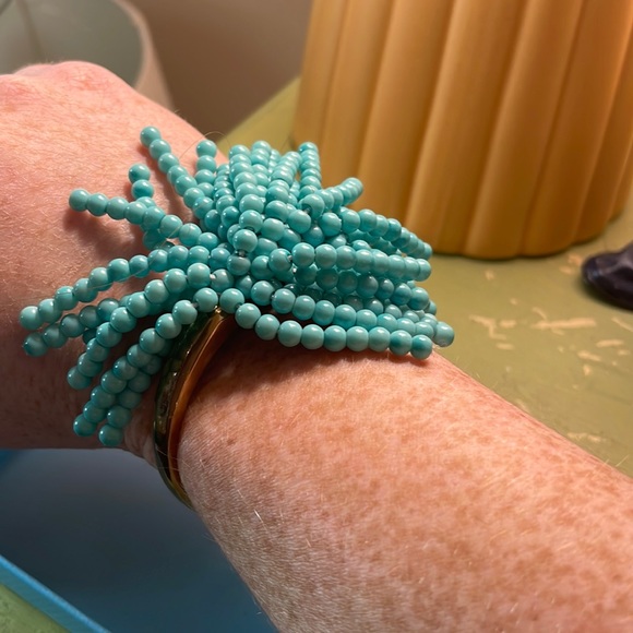 Anthropologie Turquoise Beaded Bracelet - Picture 3 of 3